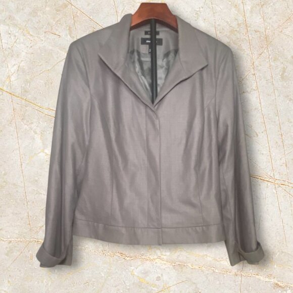Jones New York Jackets & Blazers - Jones‎ New York Womens Gray Stretch Blazer Jacket Size 18 Careerwear Office